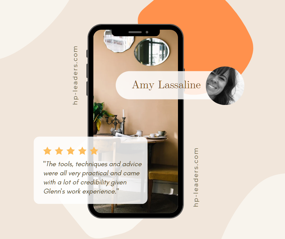 Time Shifting program review by client "The tools, techniques, and advice were all very practical and came with a lot of credibility given Glenn's work experience."